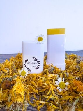 Natural Organic Deodorant Stick - White & Yellow